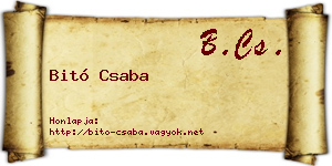 Bitó Csaba névjegykártya