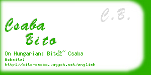 csaba bito business card