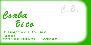 csaba bito business card